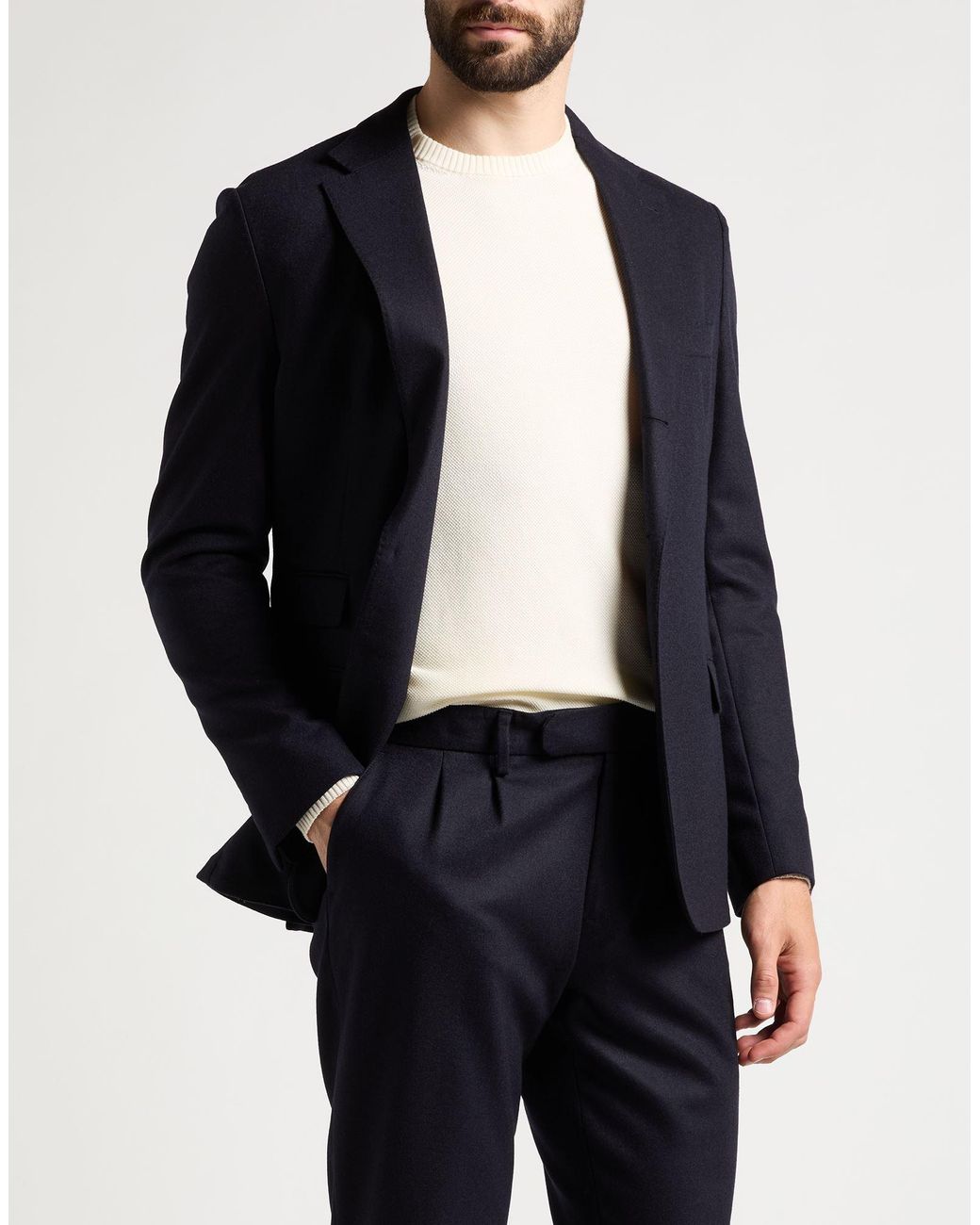 Eleventy Blue Midnight Suit Wool, Cashmere, Elastane for men