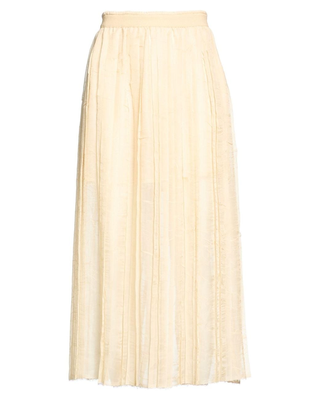 SEVENTY VENEZIA Natural Midi Skirt Polyester