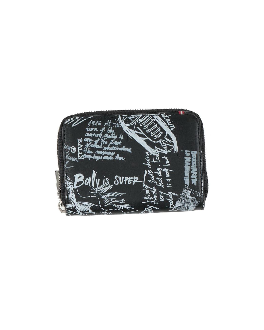 Bally Black Coin Purse Soft Leather for men