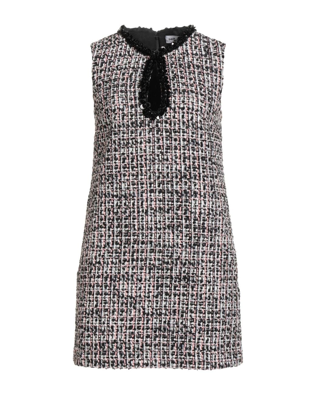 Self-Portrait Gray Mini Dress