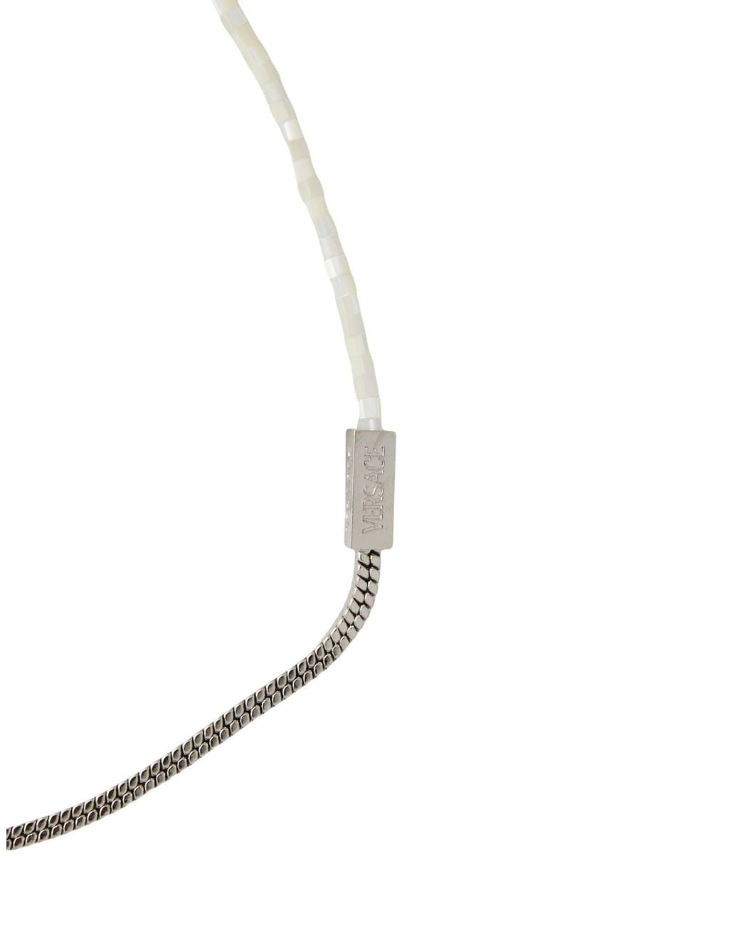 Versace White Necklace Metal