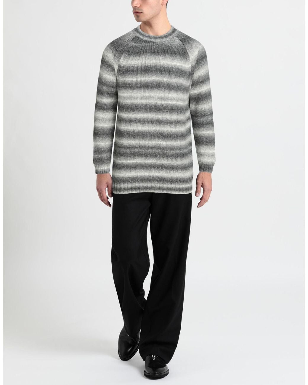 Daniele Fiesoli Gray Sweater Baby Alpaca Wool, Merino Wool, Polyamide for men