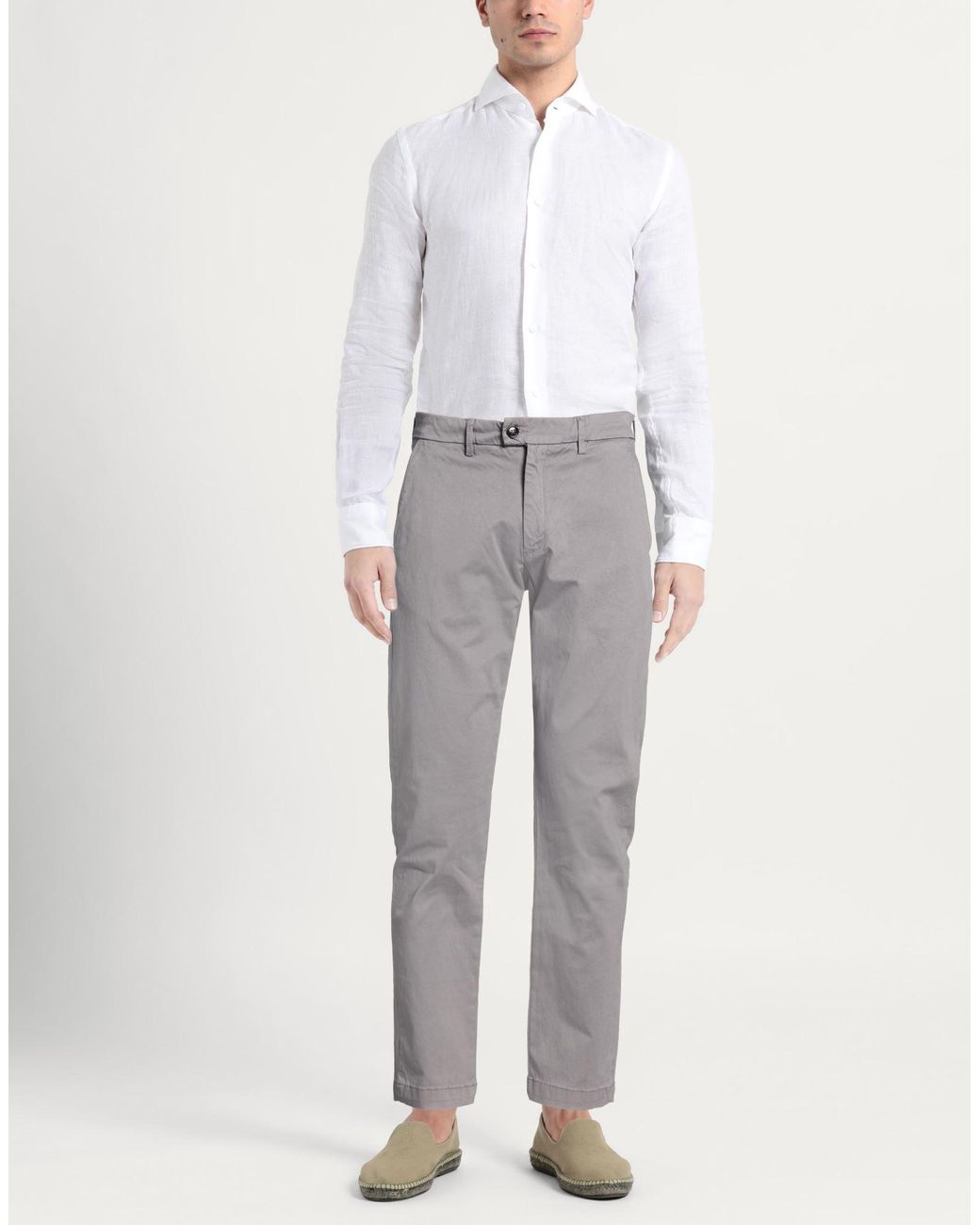 Liu Jo Gray Pants Cotton, Elastane for men