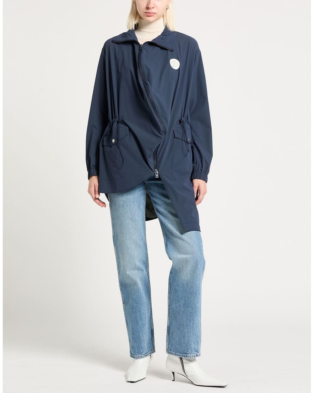 Herno Blue Overcoat & Trench Coat