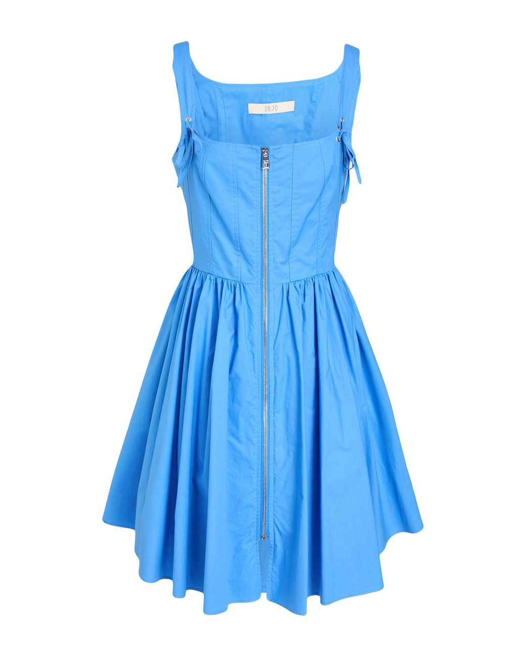 19.70 Nineteen Seventy Blue Mini Dress Cotton