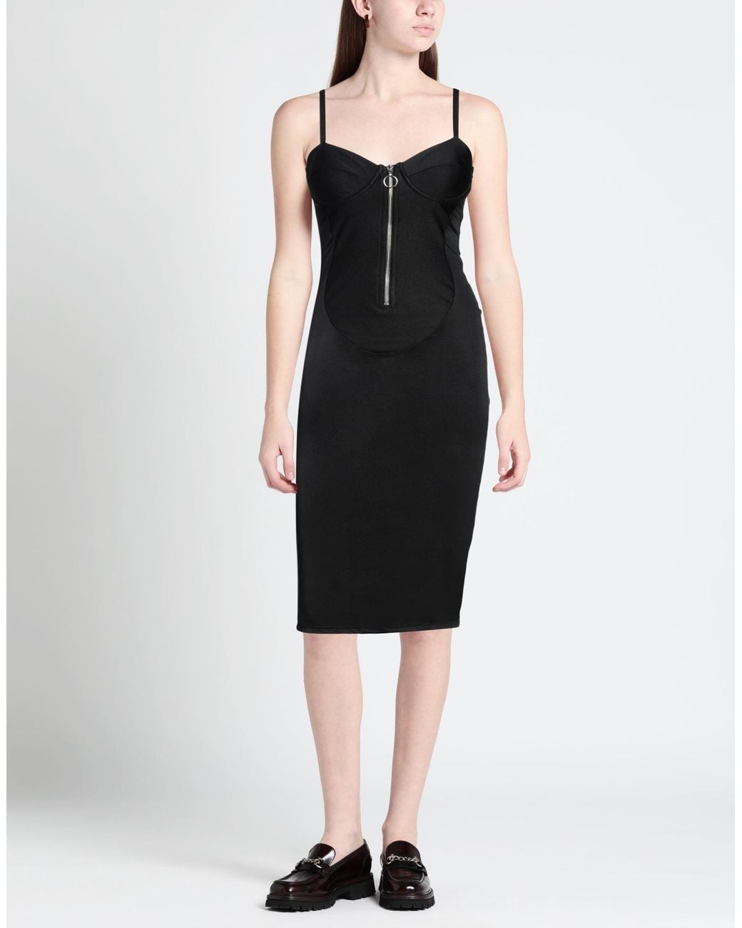 Aniye By Black Midi Dress Polyester, Elastane