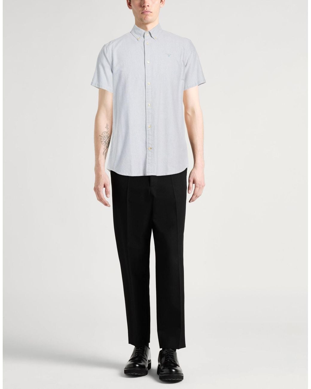 Barbour Blue Shirt Cotton for men