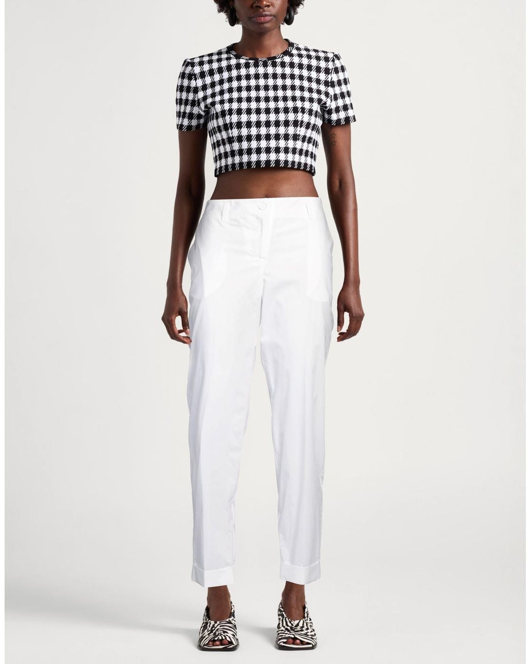 P.A.R.O.S.H. White P.A.R.O..H. Pants Cotton