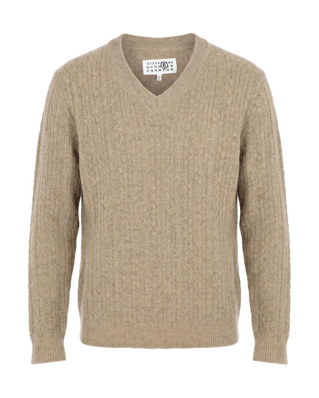 MM6 by Maison Margiela Natural Sweater Acrylic, Wool, Polyamide, Elastane for men