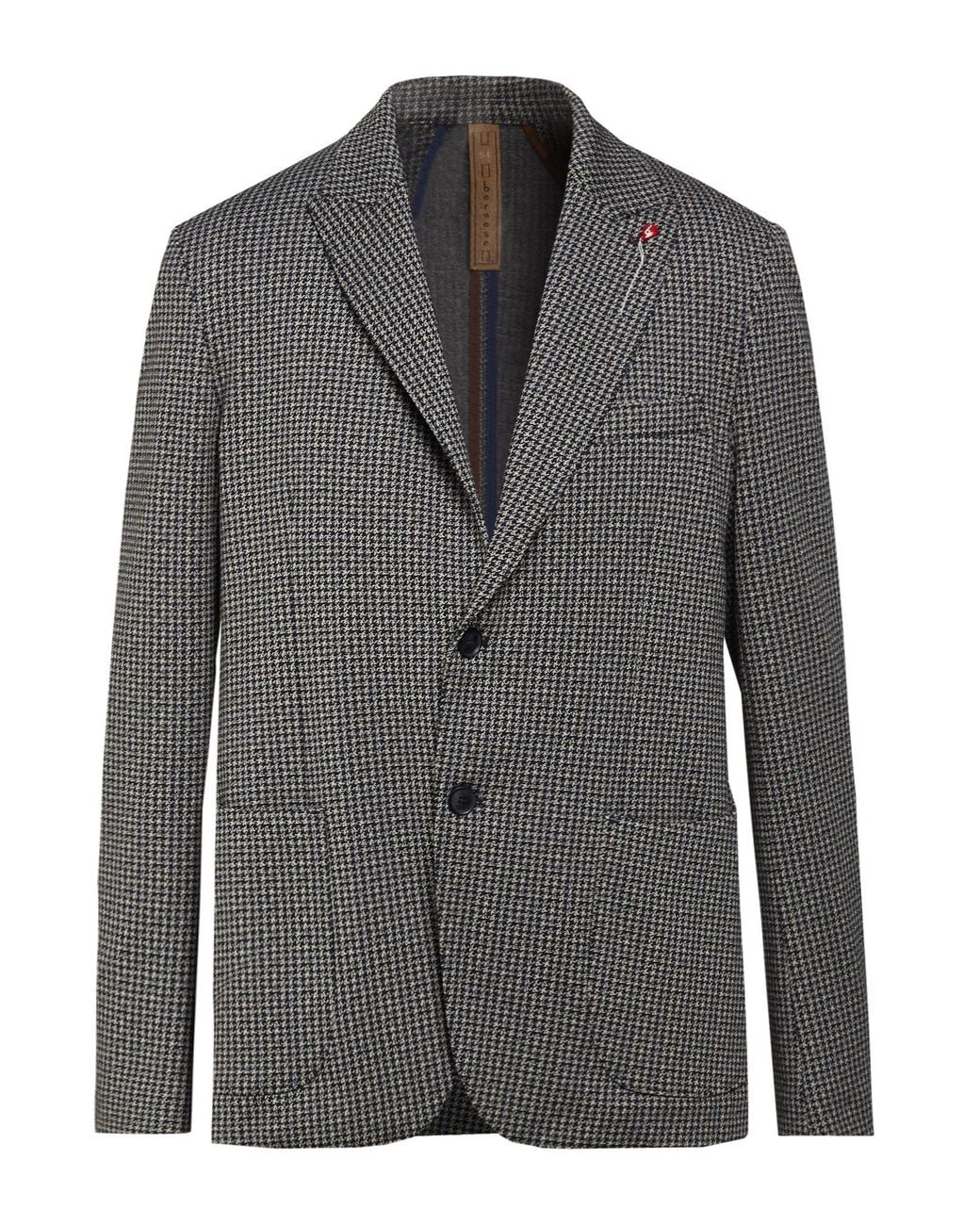 BERNESE Milano Gray Ivory Blazer Polyester, Viscose, Elastane for men