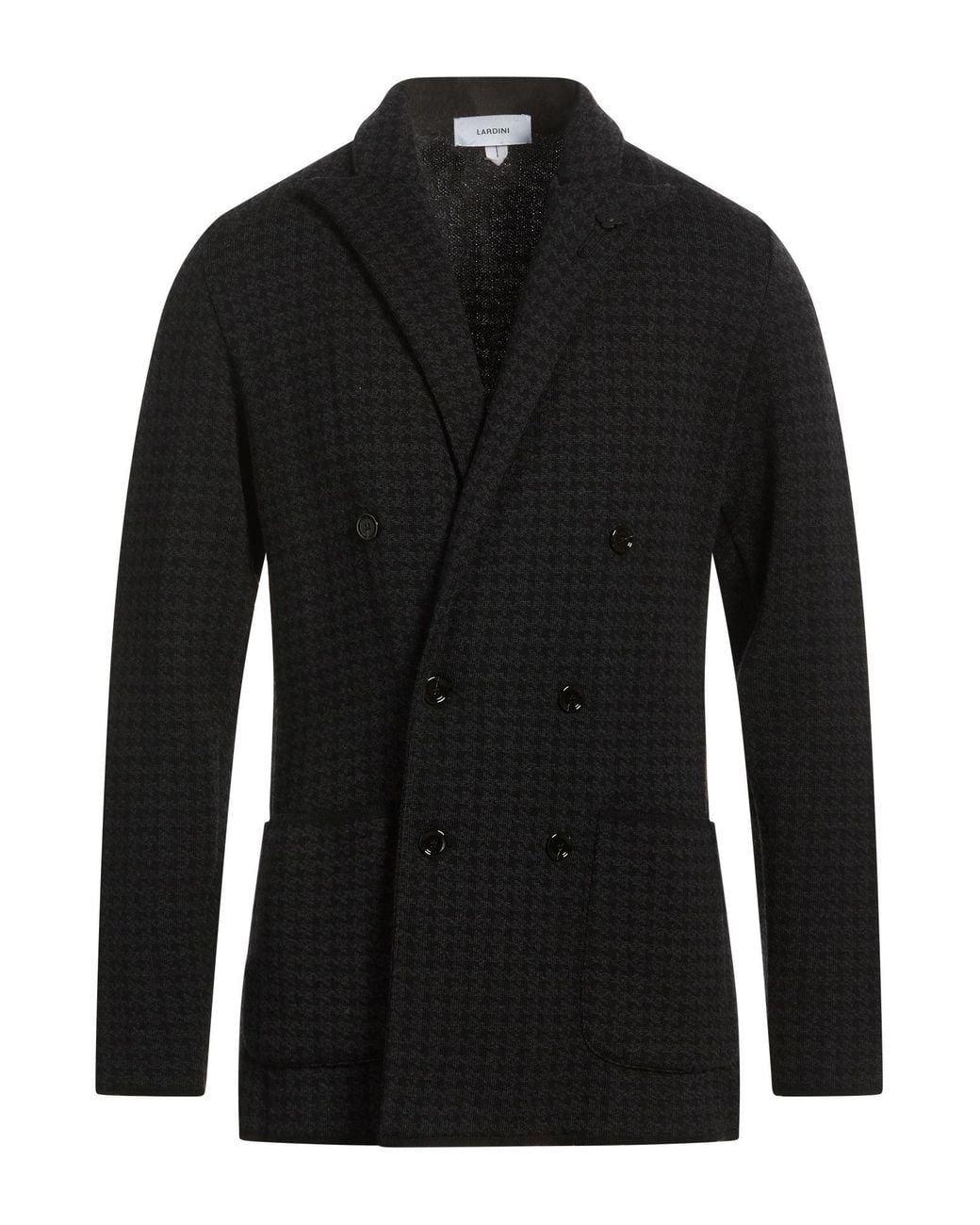 Lardini Black Blazer Virgin Wool for men