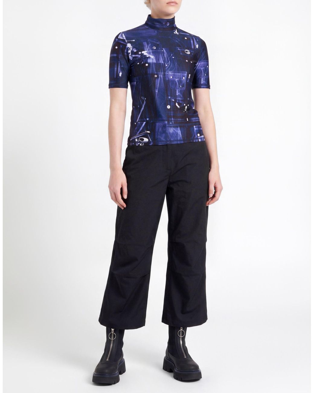 Coperni Blue Midnight T-Shirt Polyamide, Elastane