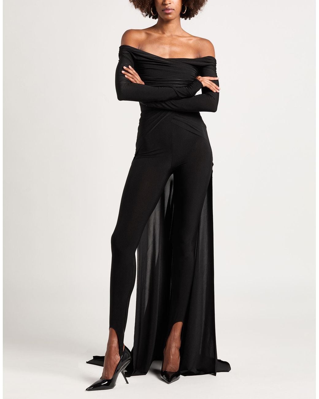 GIUSEPPE DI MORABITO Black Jumpsuit Polyester, Elastane