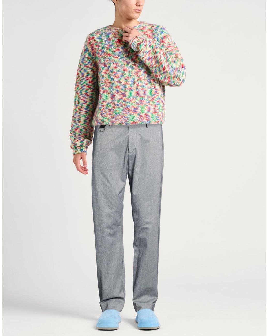 Iceberg Gray Pants Cotton, Polyester for men