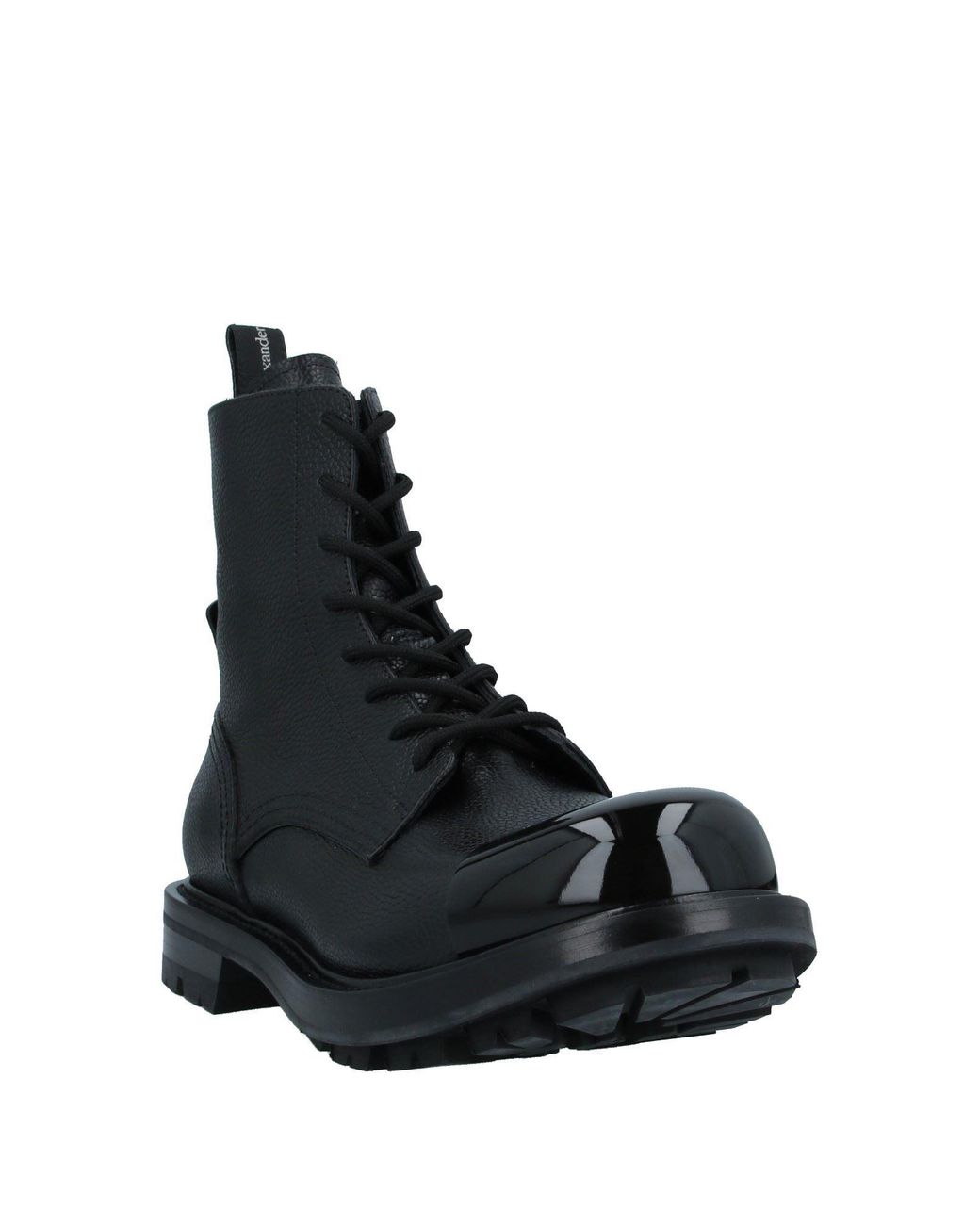 McQueen Black Ankle Boots Soft Leather, Rubber for men