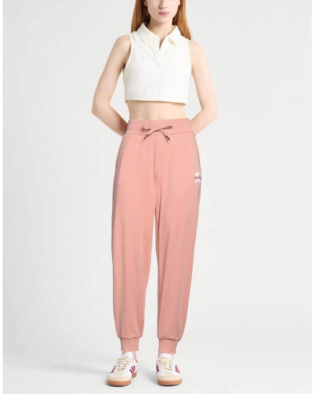 ARMANI EXCHANGE Pink Pants Cotton, Polyester, Elastomultiester, Elastane