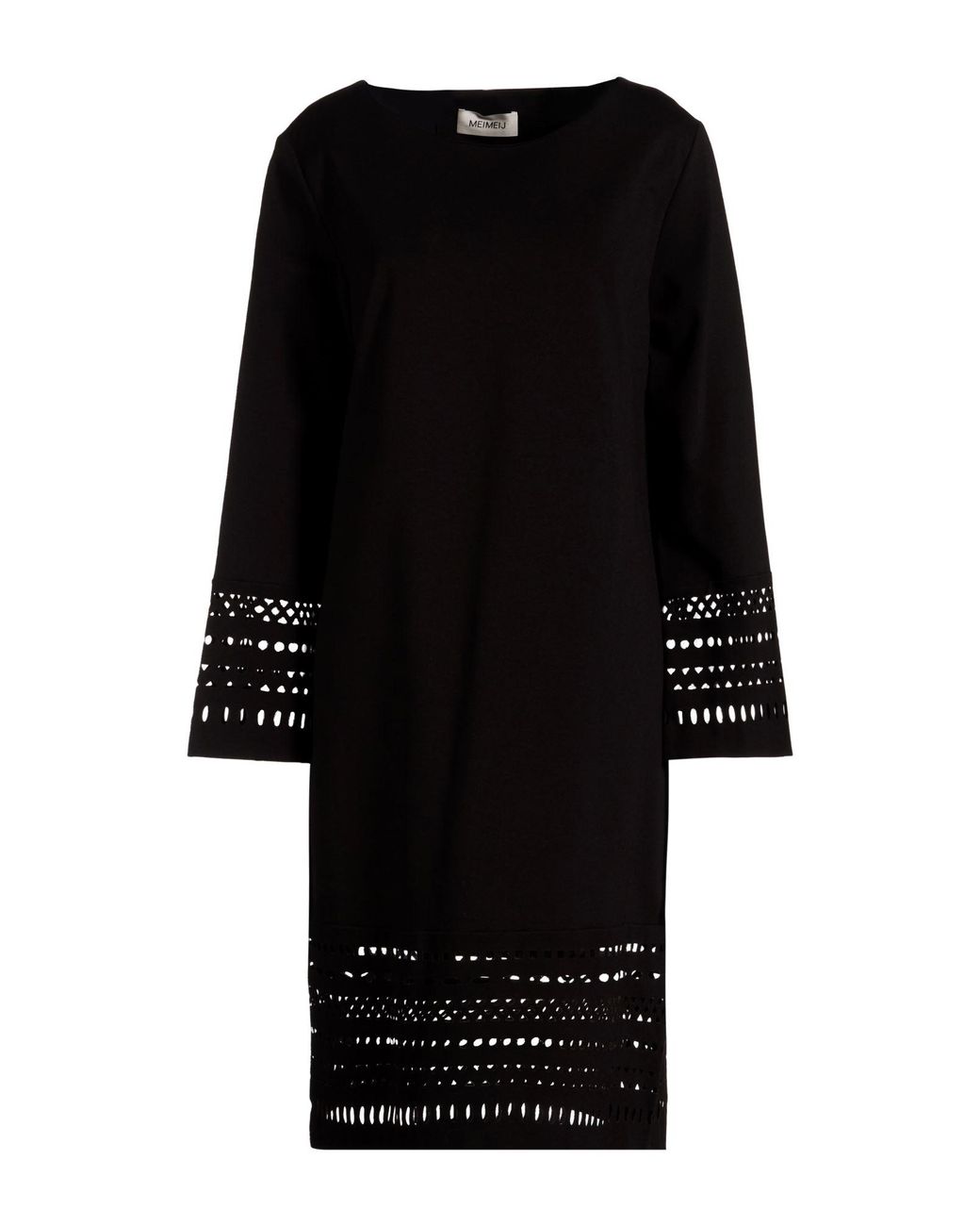 MEIMEIJ Black Midi Dress Viscose, Polyamide, Elastane