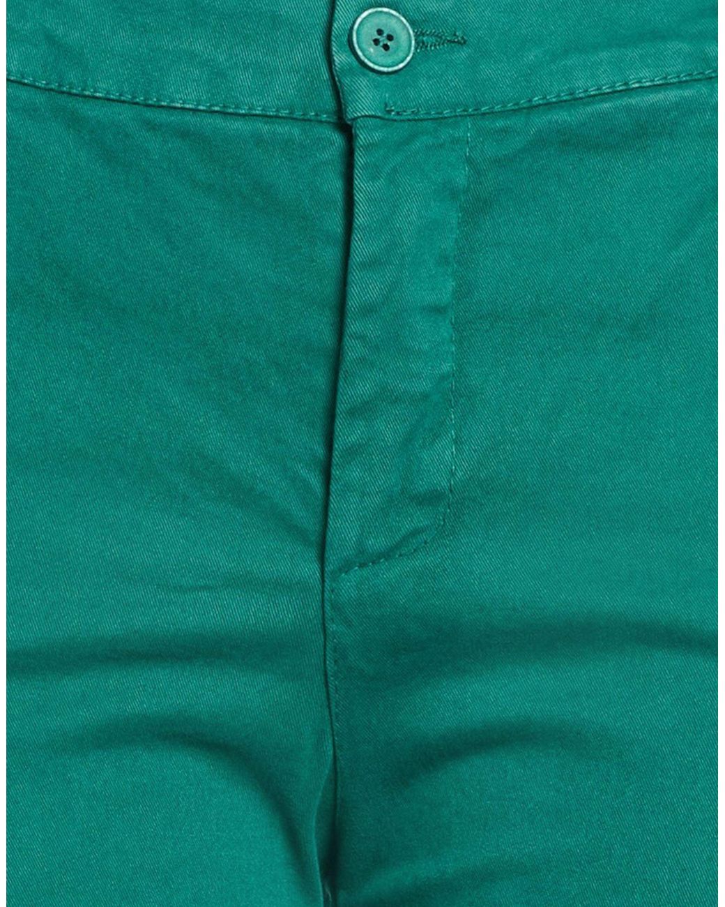 GRIFFAI Green Pants Cotton, Elastane