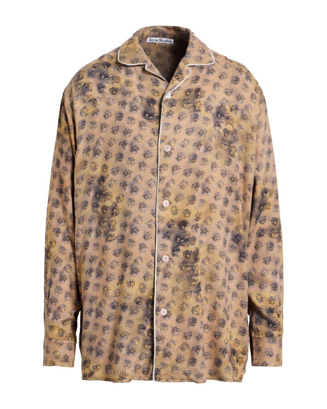 Acne Brown Light Shirt Viscose for men
