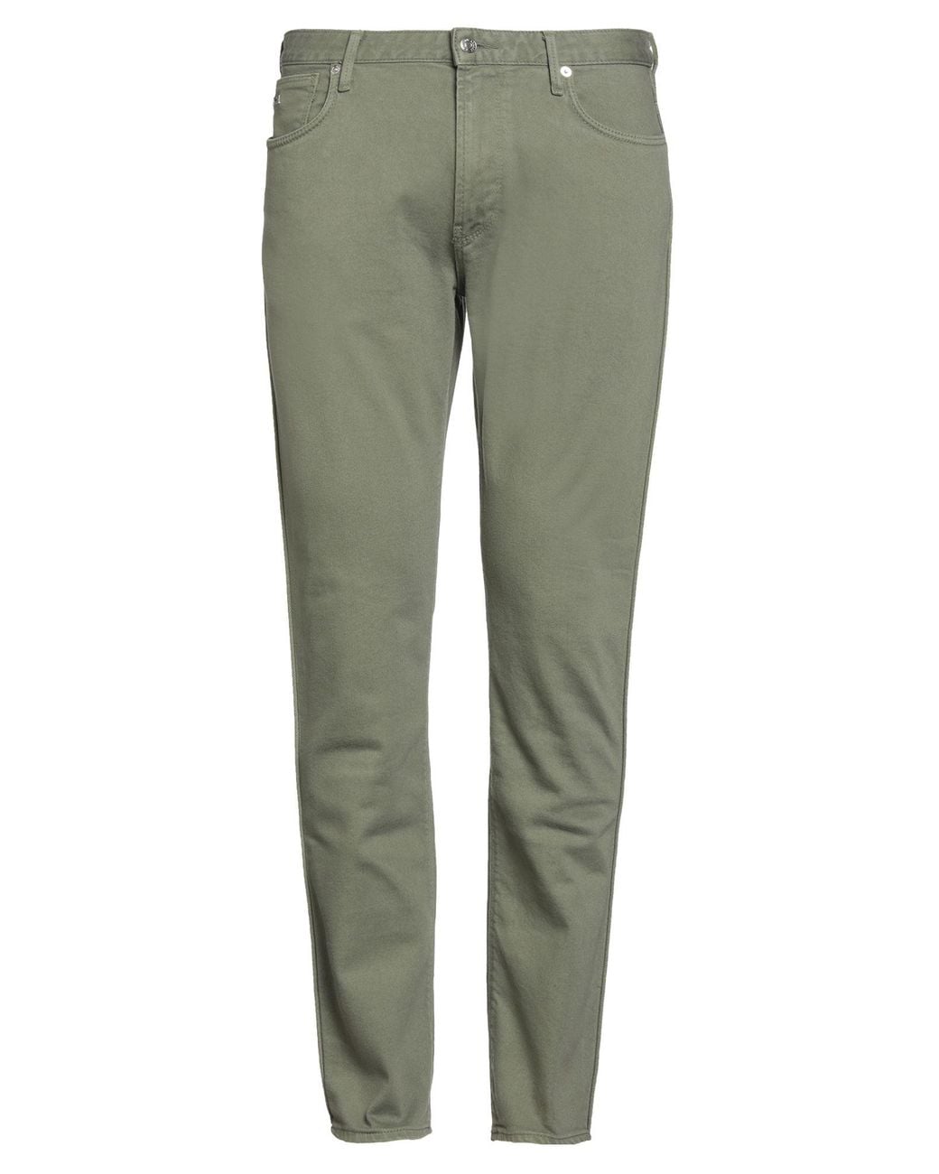 Emporio Armani Green Military Jeans Cotton, Elastane for men