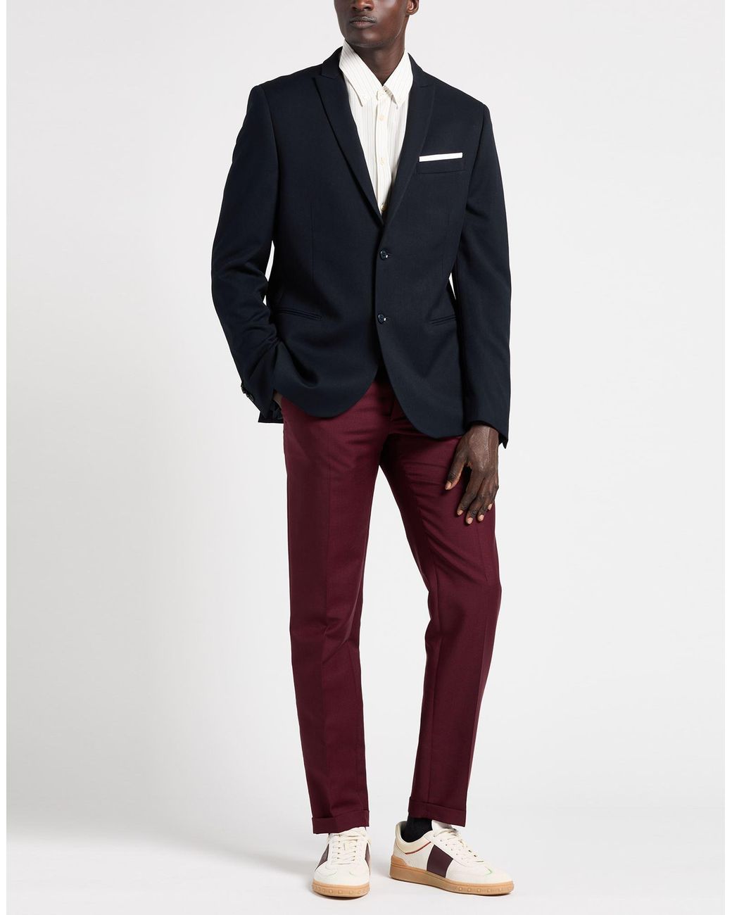 Daniele Alessandrini Blue Blazer Polyester, Viscose, Elastane for men