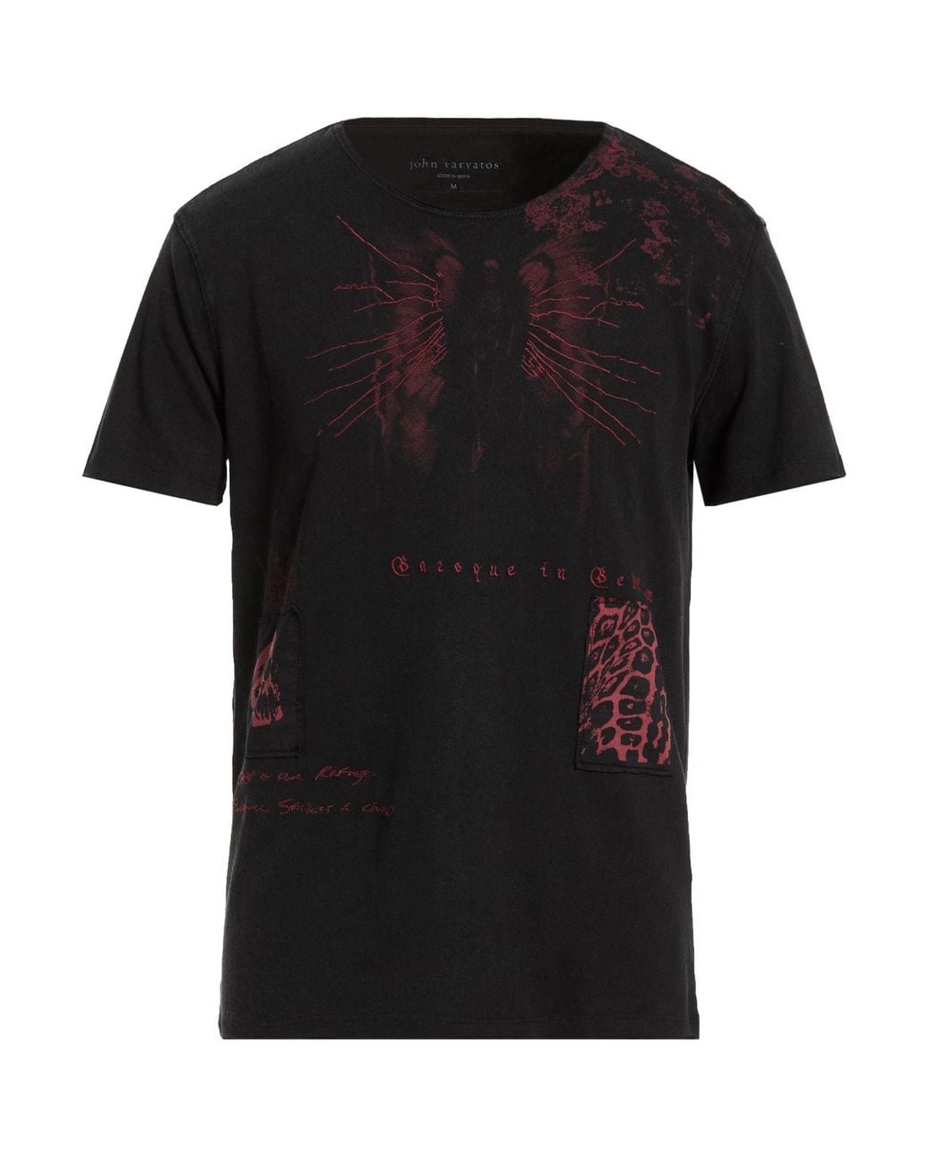 John Varvatos Black T-Shirt Organic Cotton for men