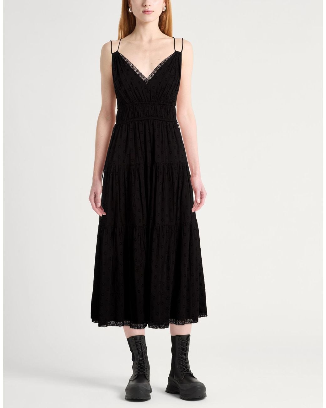 Ulla Johnson Black Midi Dress Cotton
