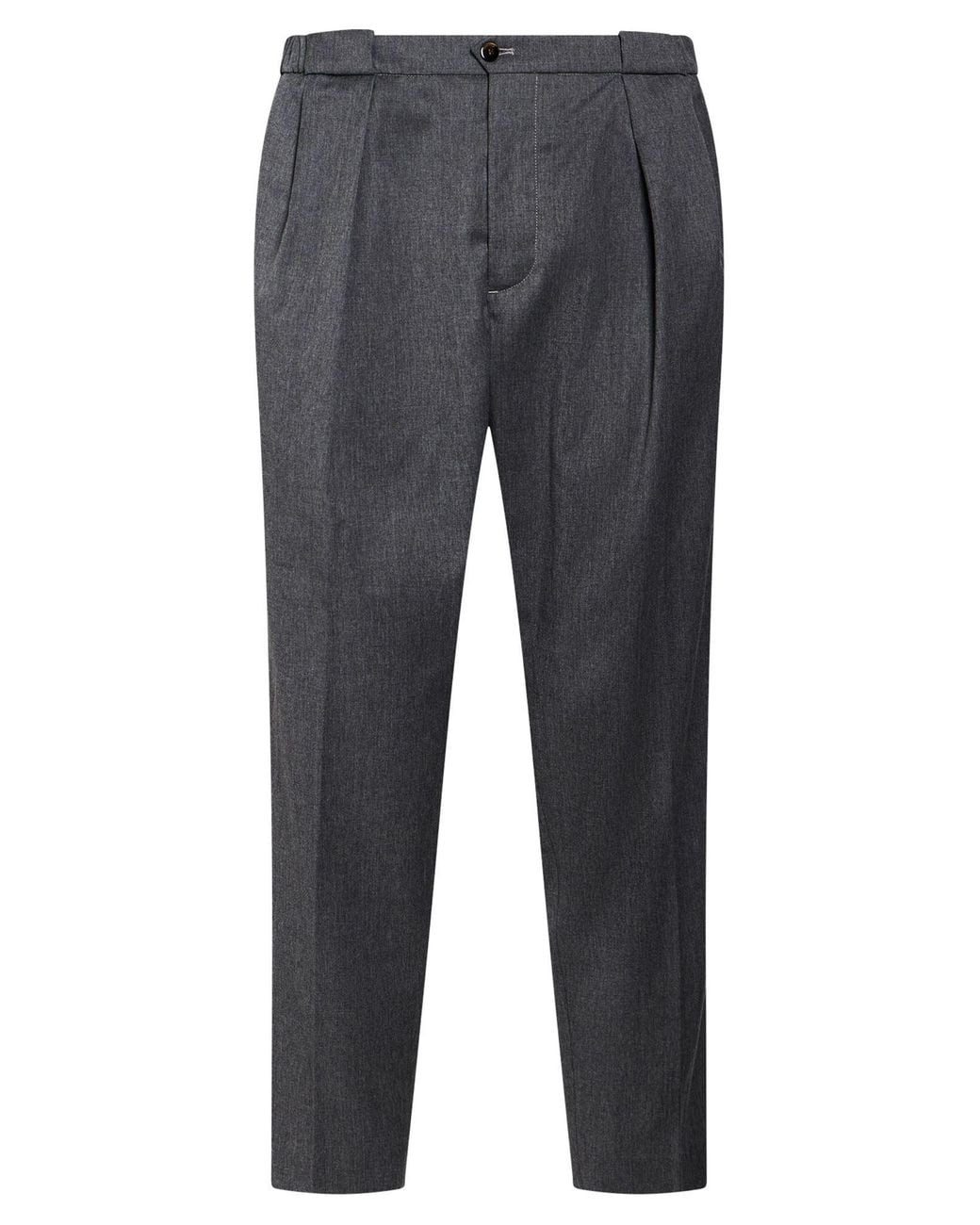 BRO-SHIP Gray Pants Polyester, Wool, Elastane for men