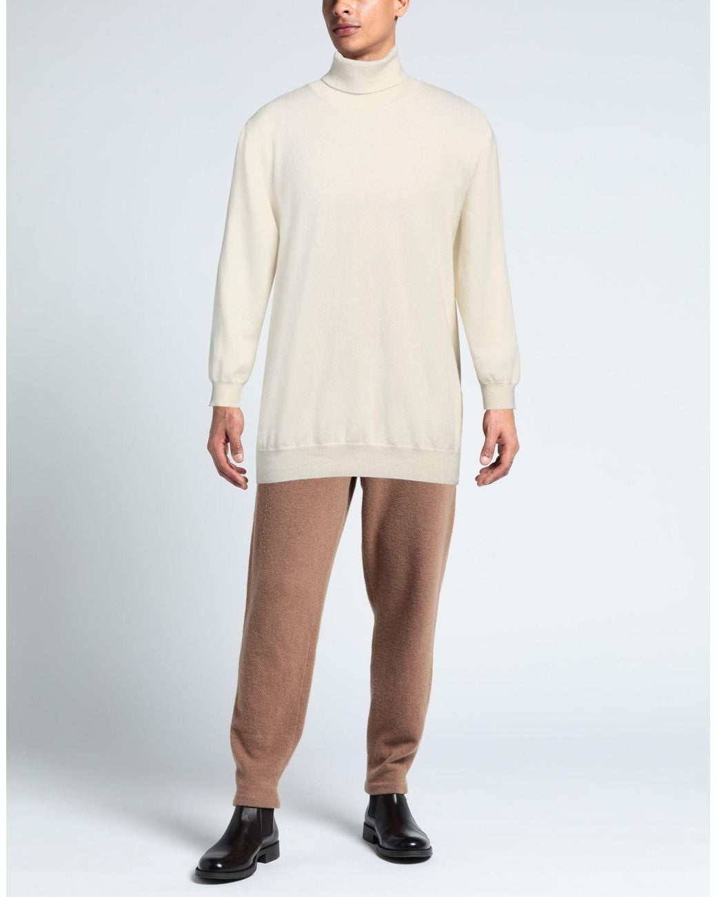 Paul Smith White Ivory Turtleneck Cashmere for men
