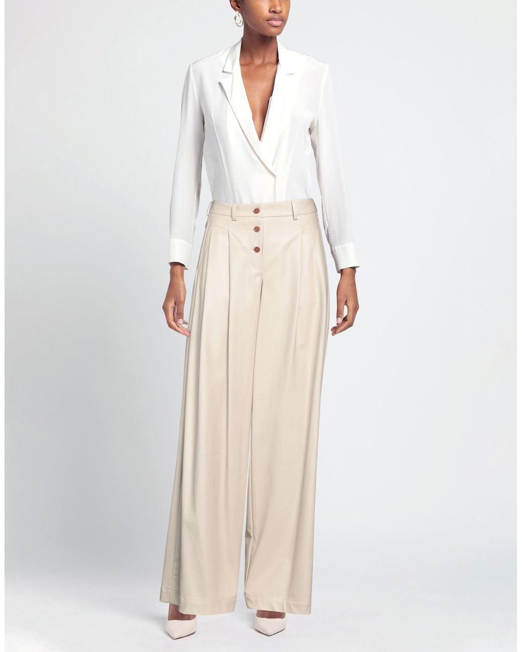 Jejia Natural Pants Polyurethane, Viscose