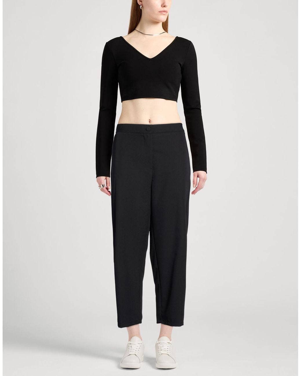 ViCOLO Blue Pants Polyester, Viscose, Elastane