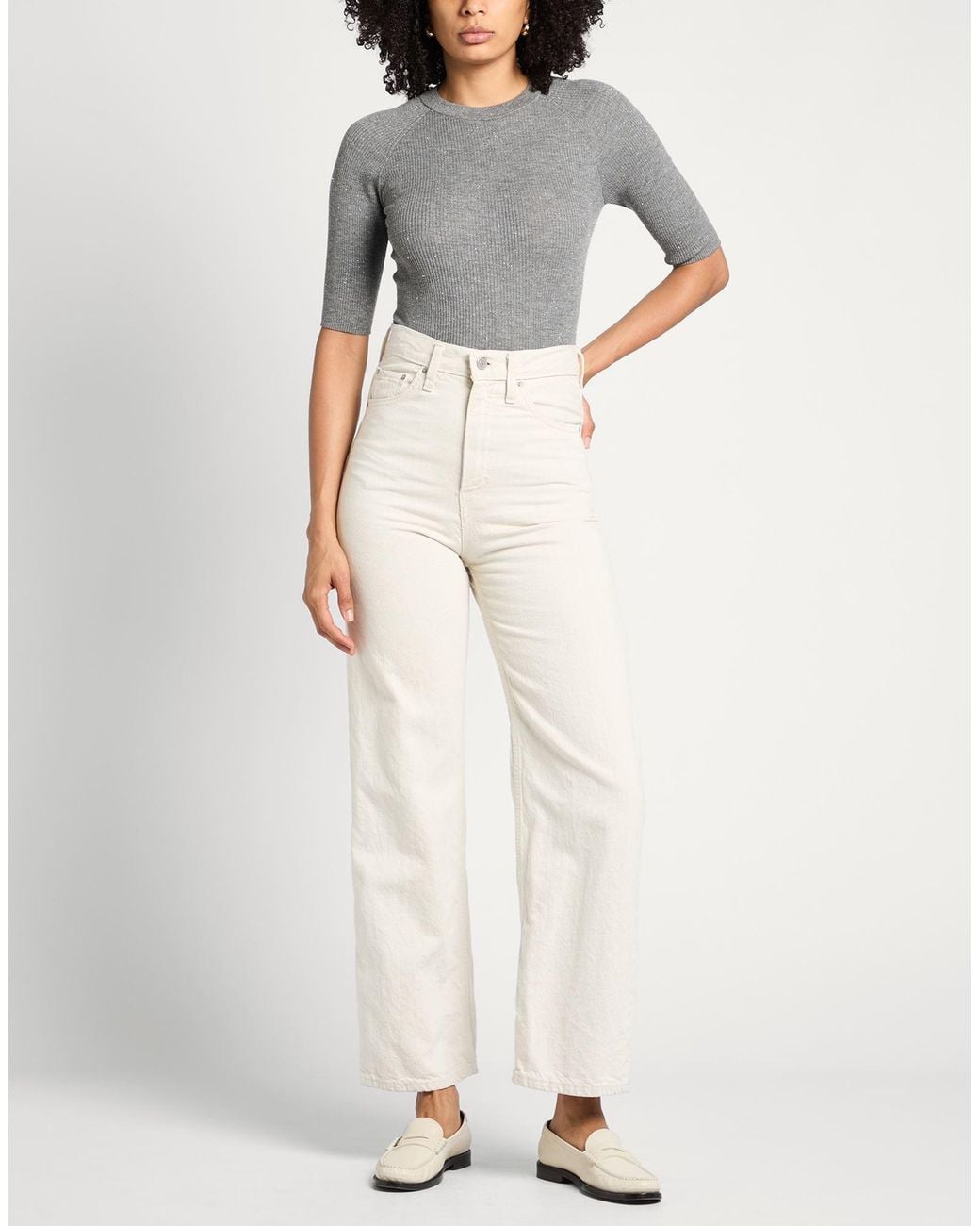 Brunello Cucinelli Gray Sweater Cashmere, Viscose, Polyester