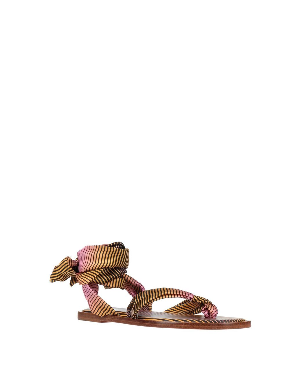 Christian Louboutin Brown Thong Sandal Textile Fibers