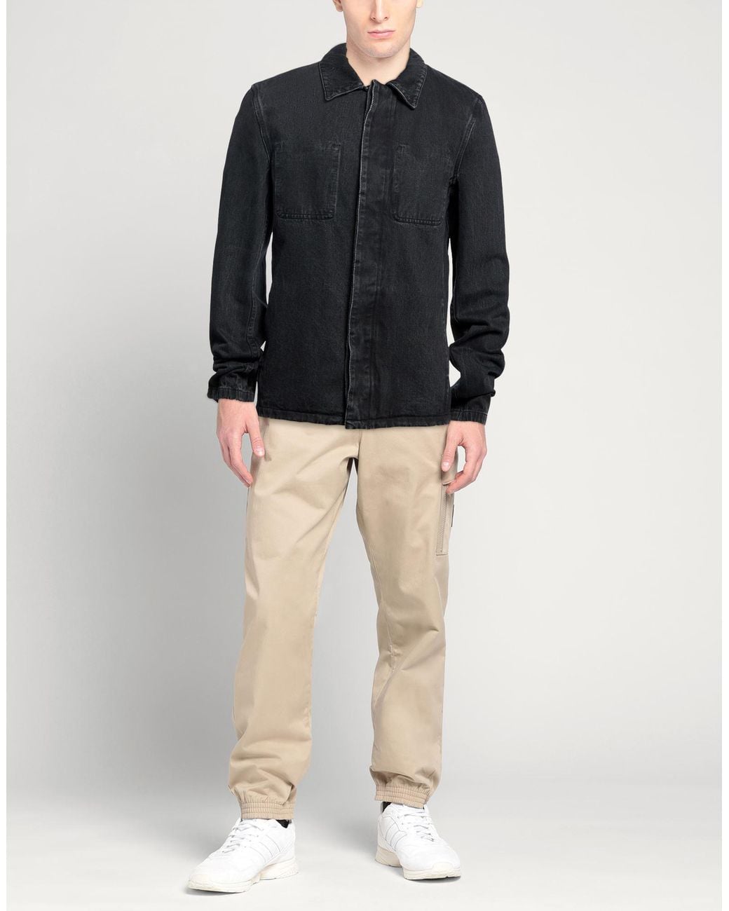 Rier Blue Charcoal Denim Outerwear Cotton for men