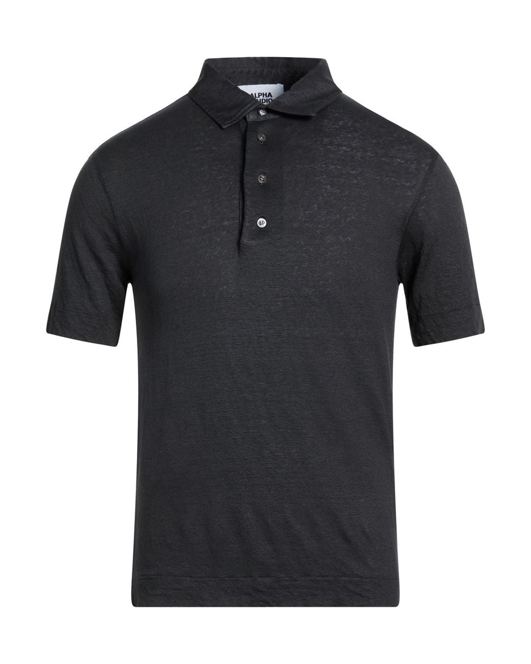 Polo Alpha Studio de hombre de color Black
