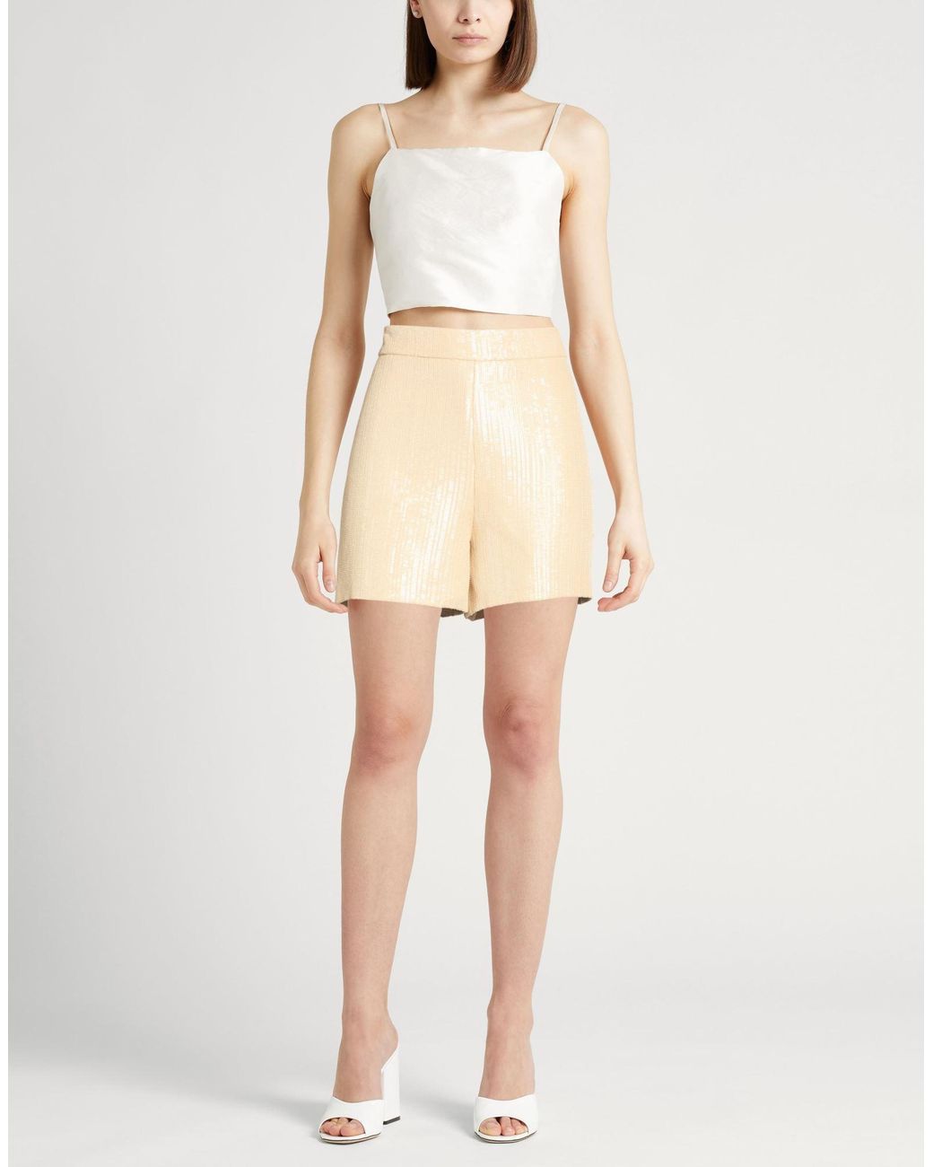 FEDERICA TOSI Natural Shorts & Bermuda Shorts Polyester