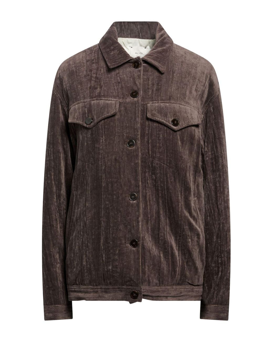 Alysi Brown Chocolat Jacket Cotton, Metal Fiber