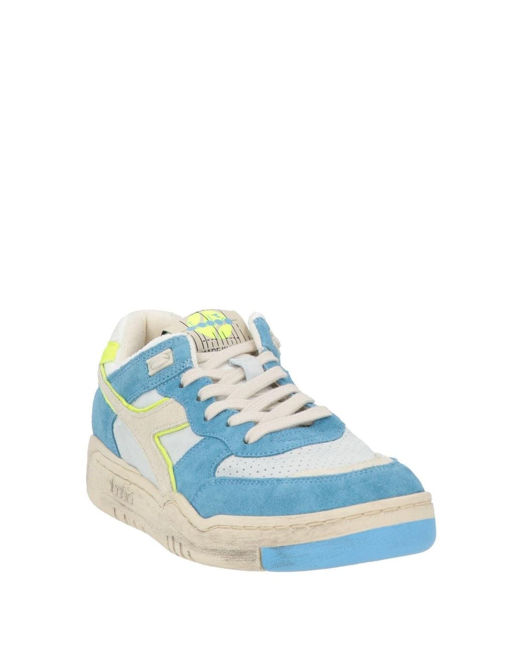 Diadora Blue Azure Sneakers Leather, Textile Fibers