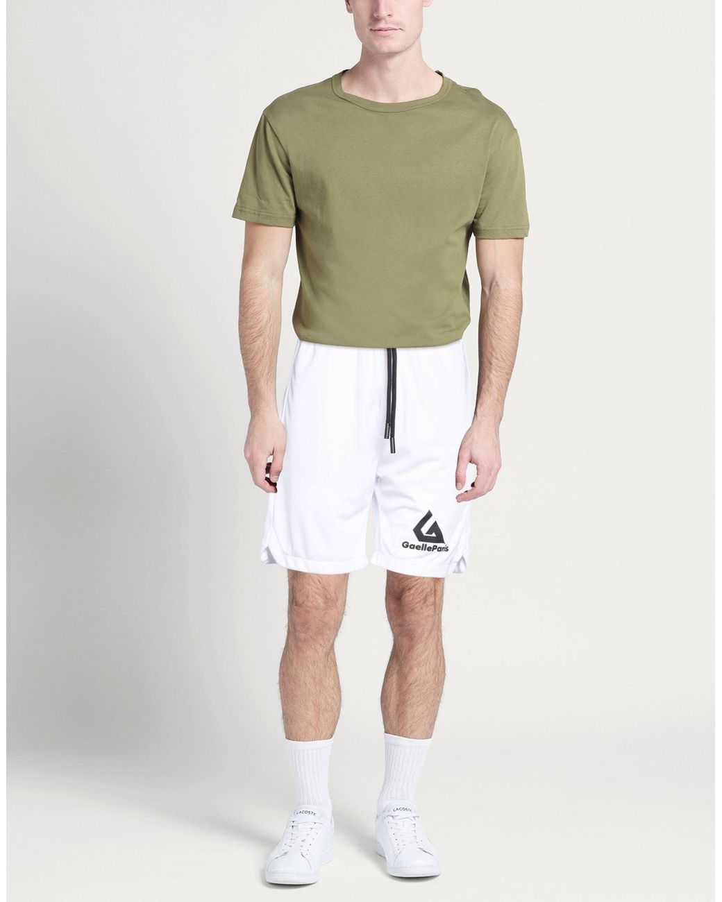 Gaelle Paris White Shorts & Bermuda Shorts Polyester for men