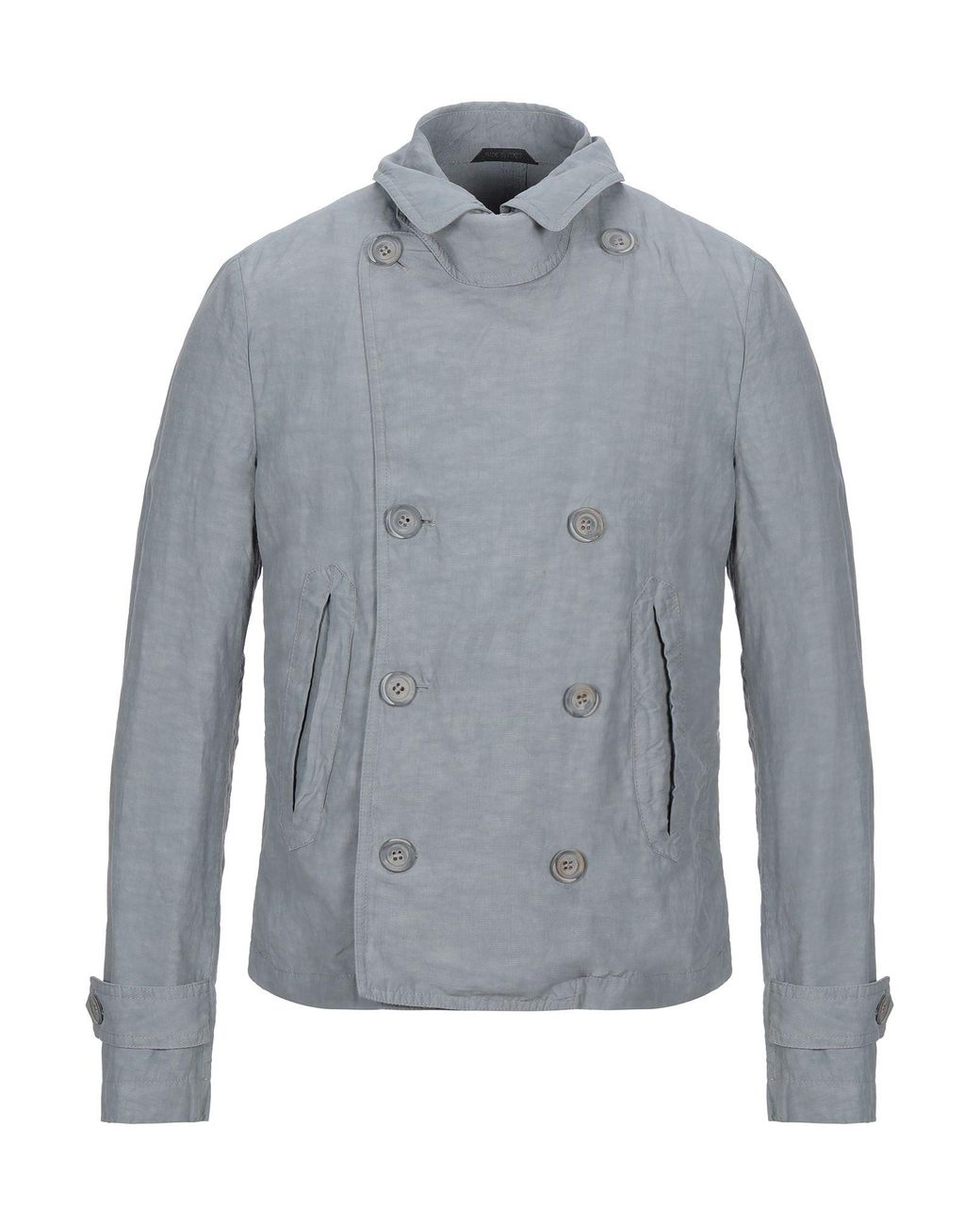 Armani Synthetic Overcoat in Grey (Gray) for Men Lyst