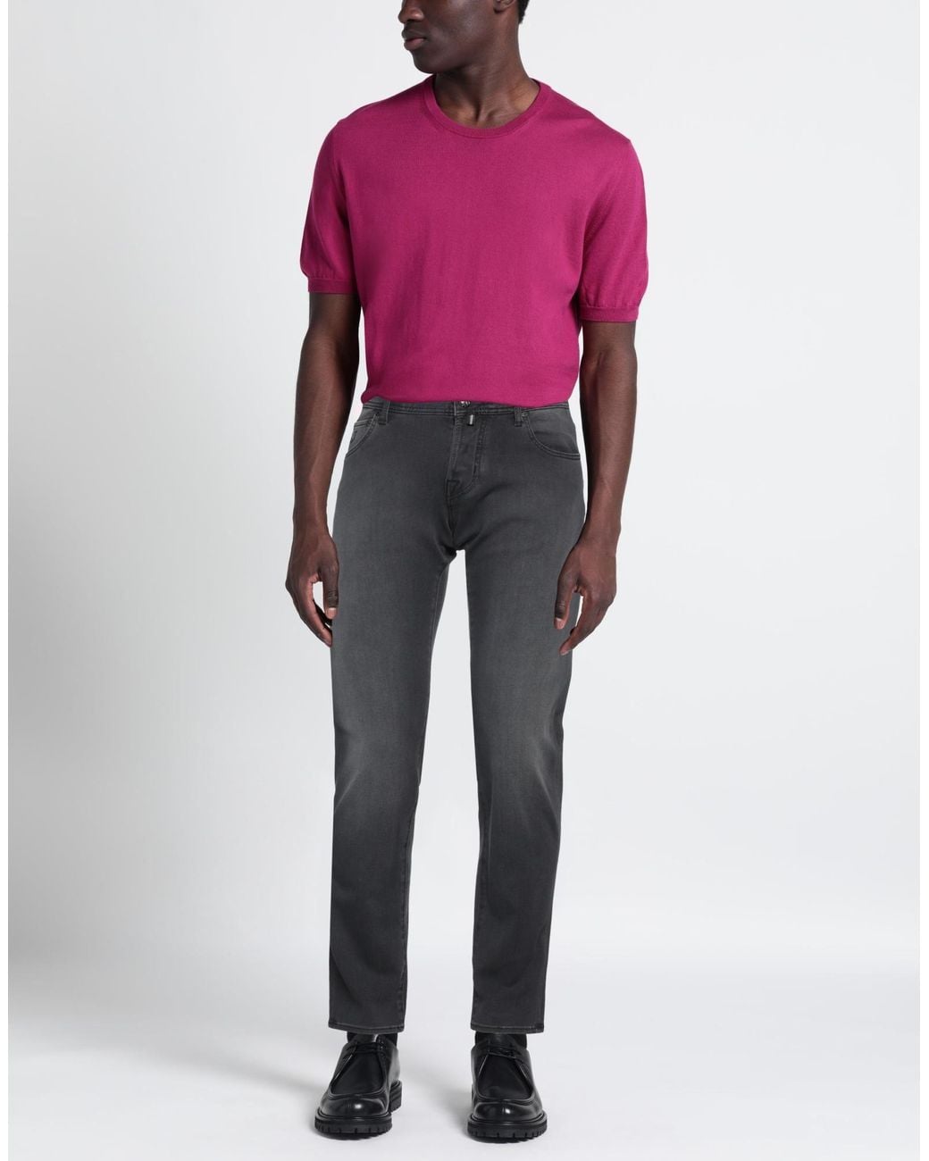 Jacob Cohen Gray Jeans Modal, Cotton, Polyester, Elastane for men