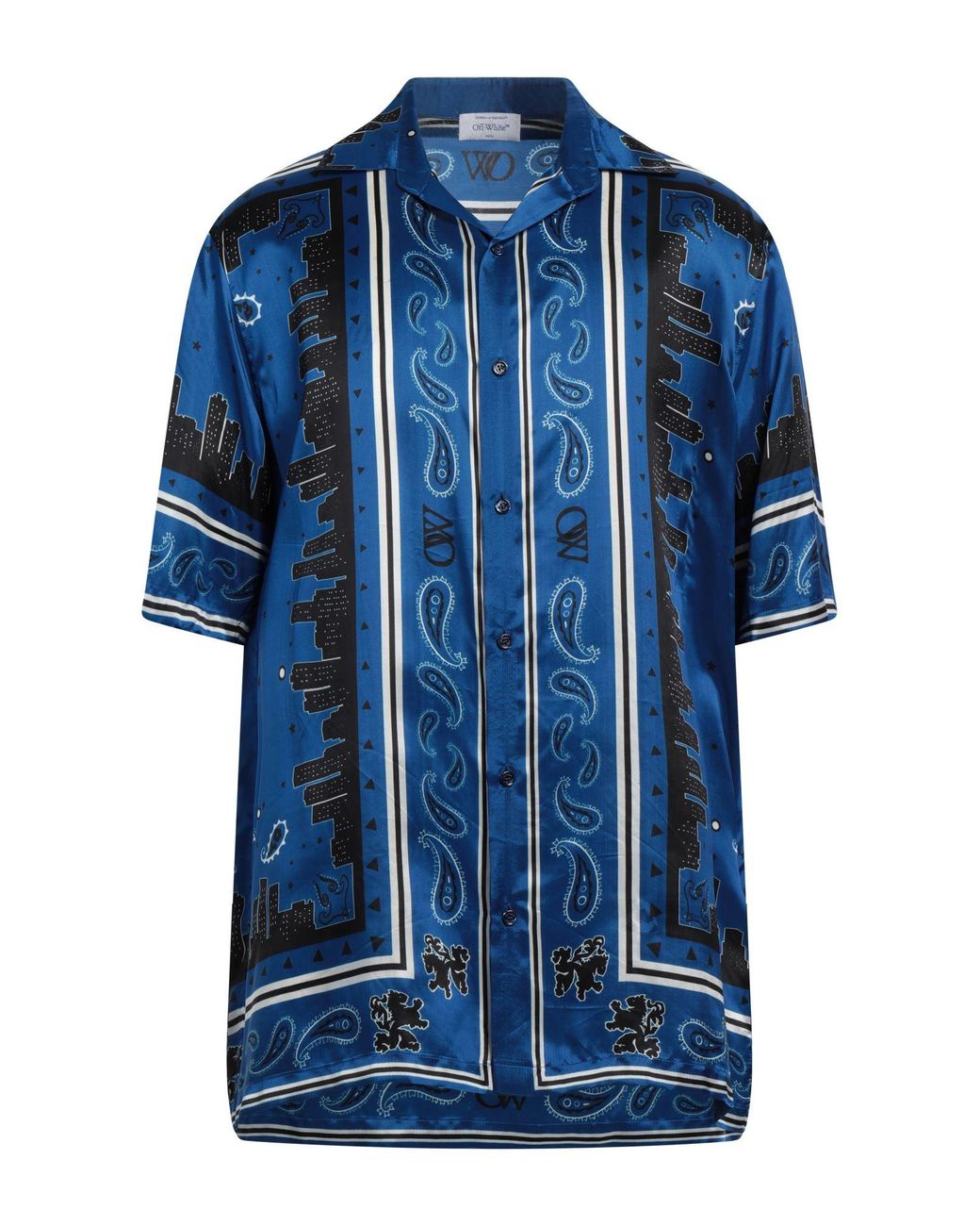 Off-White c/o Virgil Abloh Blue Shirt Viscose for men