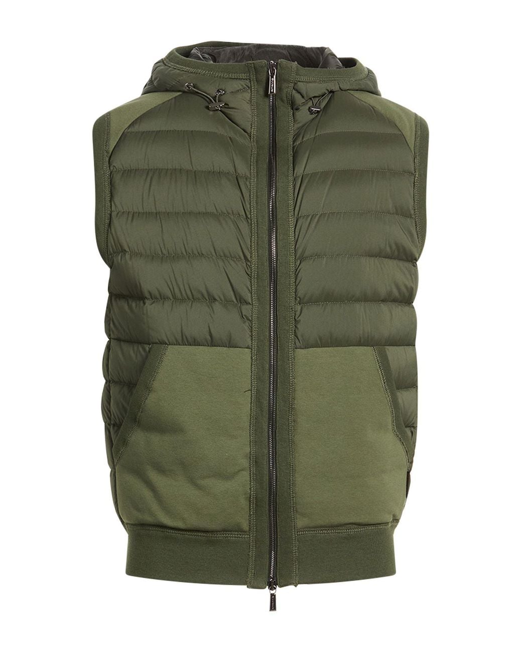 Moorer Green Military Vest Polyamide, Polyurethane for men