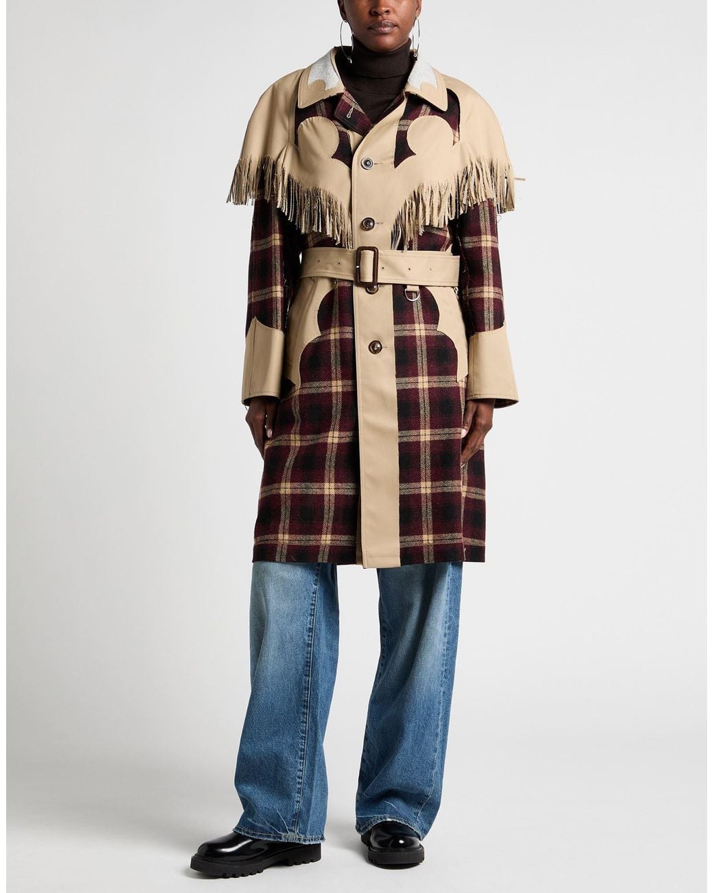 Maison Margiela Natural Coat Polyester, Cotton, Wool