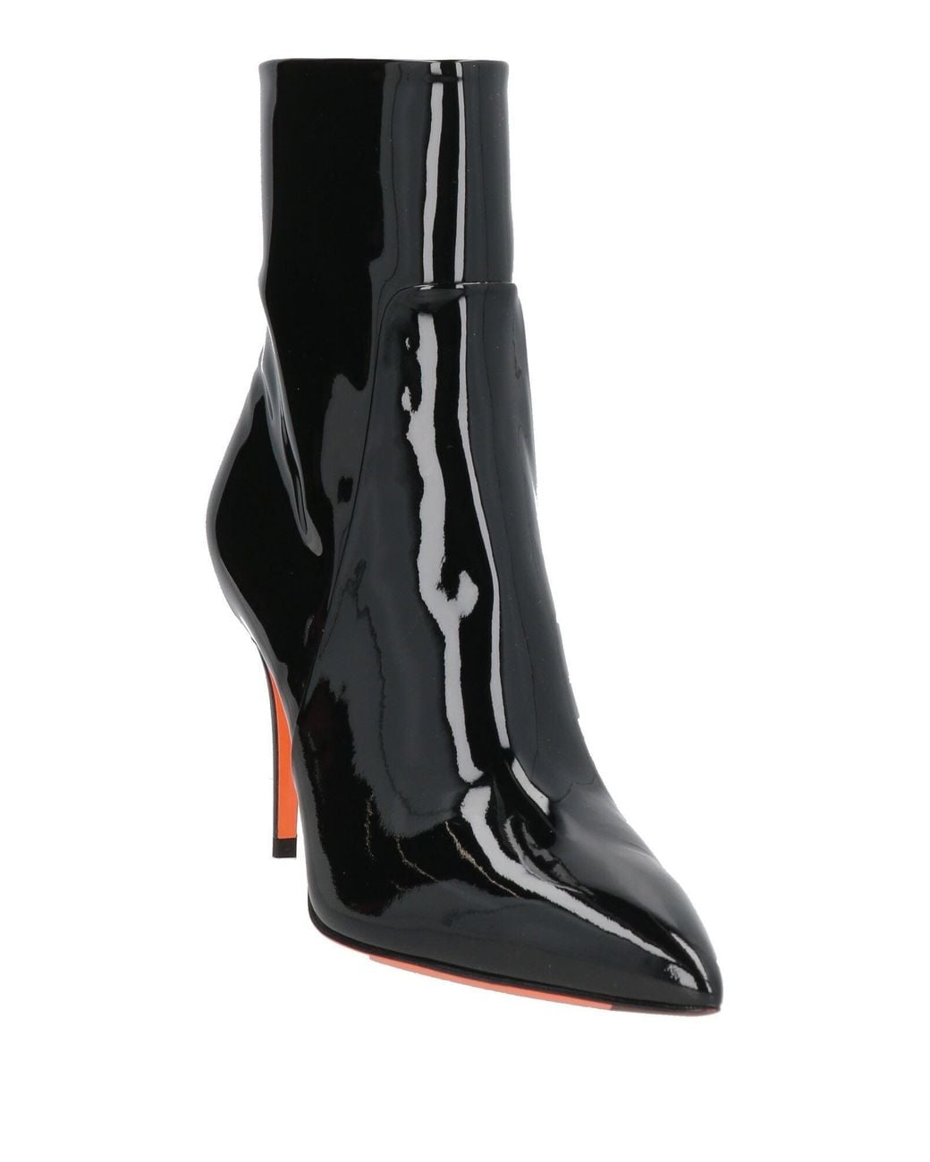 Santoni Black Ankle Boots Leather