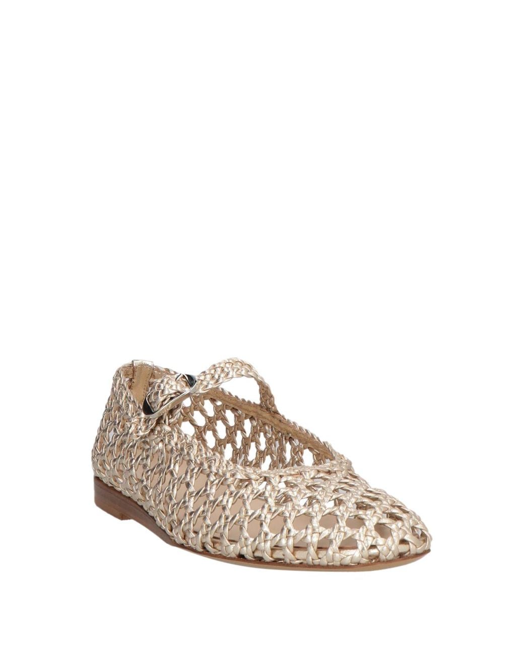 Le Monde Beryl White Ballet Flats Leather