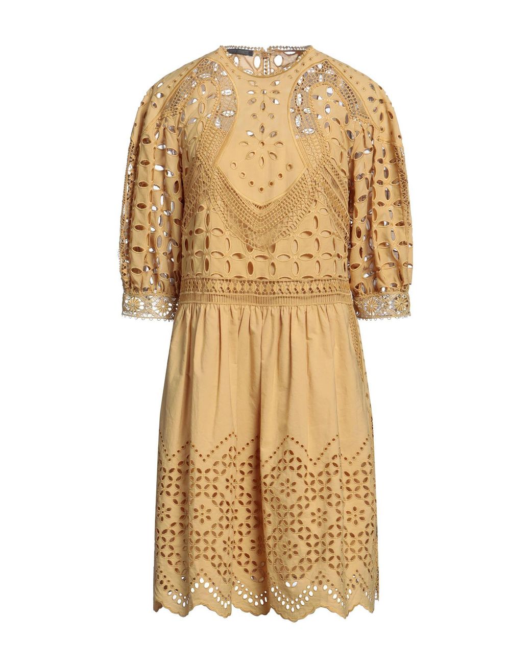 Alberta Ferretti Natural Midi Dress