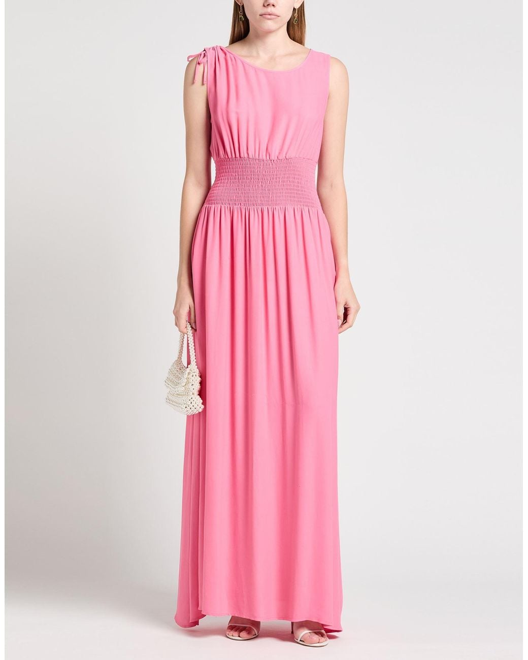 Manila Grace Pink Maxi Dress Viscose