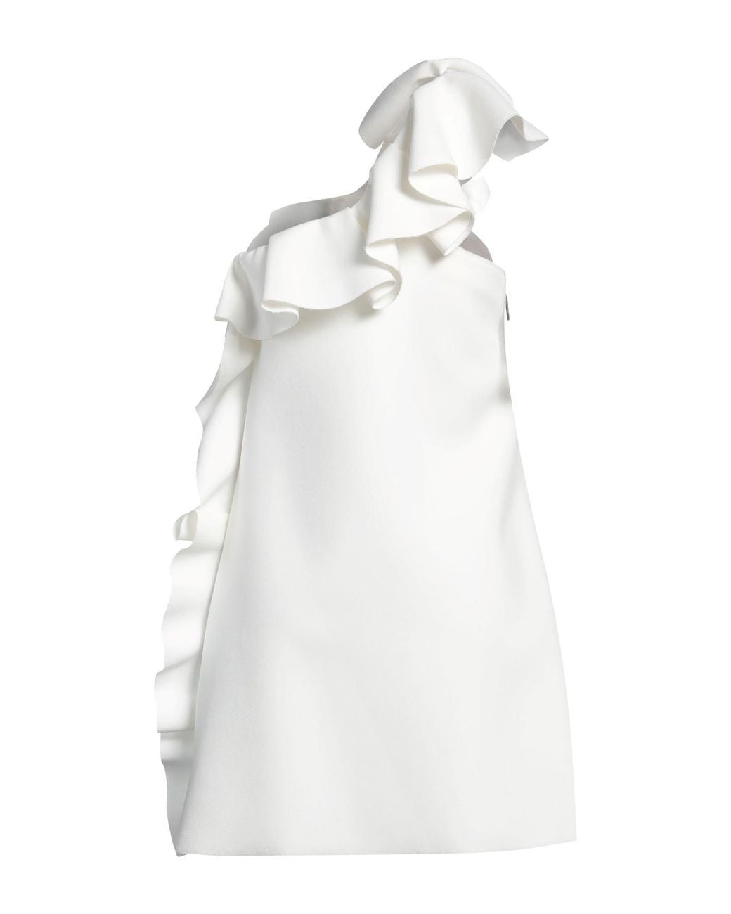 MSGM White Mini Dress Polyester, Viscose, Elastane