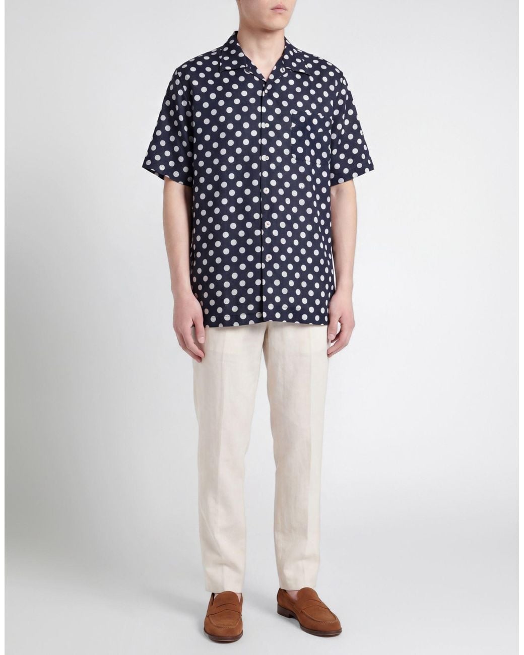 Massimo Alba Blue Shirt Linen, Cotton for men